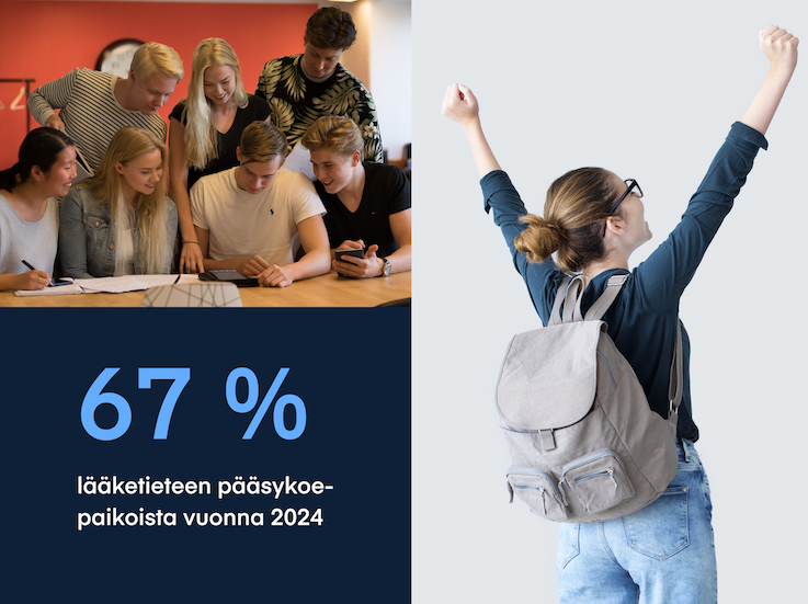 Mafyn kurssilaiset saivat 67 % valintakoekiintiön paikoista. 