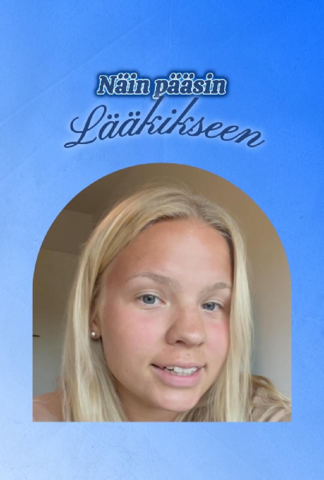 Lääkikseen mafyn avulla päässyt Nea hymyilee